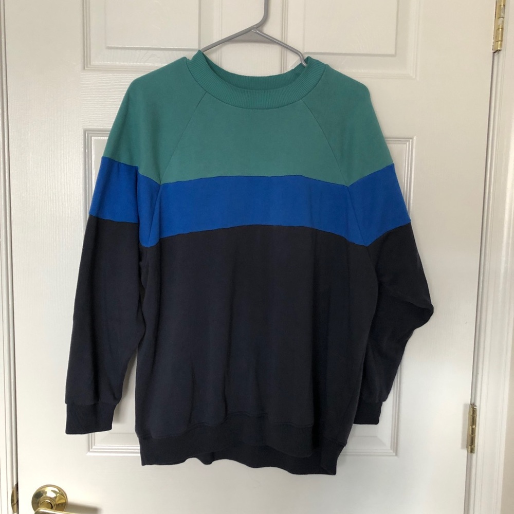 Color block crewneck